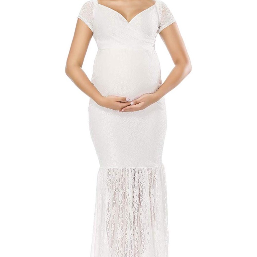 White maternity dress